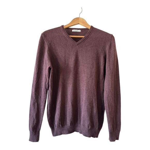 WoolOvers Cashmere & Merino Classic V Neck Knitted Sweater Size M - Picture 5 of 12